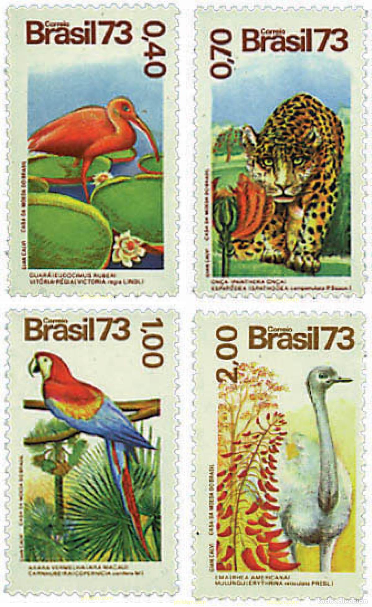 Sellos: 81609 MNH BRASIL 1973 FAUNA Y FLORA