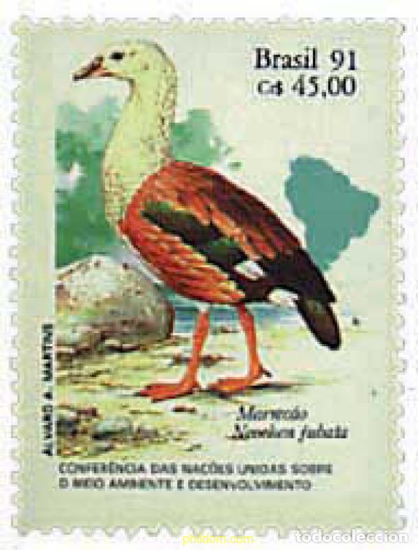 Sellos: 36512 MNH BRASIL 1991 CONFERENCIA DE LAS NACIONES UNIDAS SOBRE EL MEDIO AMBIENTE