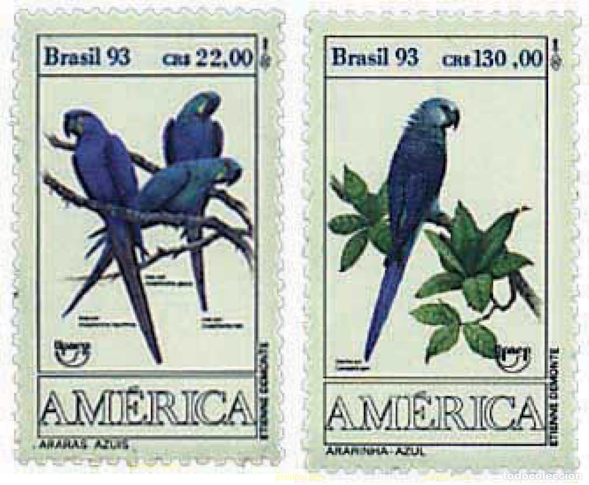 Sellos: 50287 MNH BRASIL 1993 AMERICA-UPAEP 1993 - FAUNA EN VIA DE EXTINCION