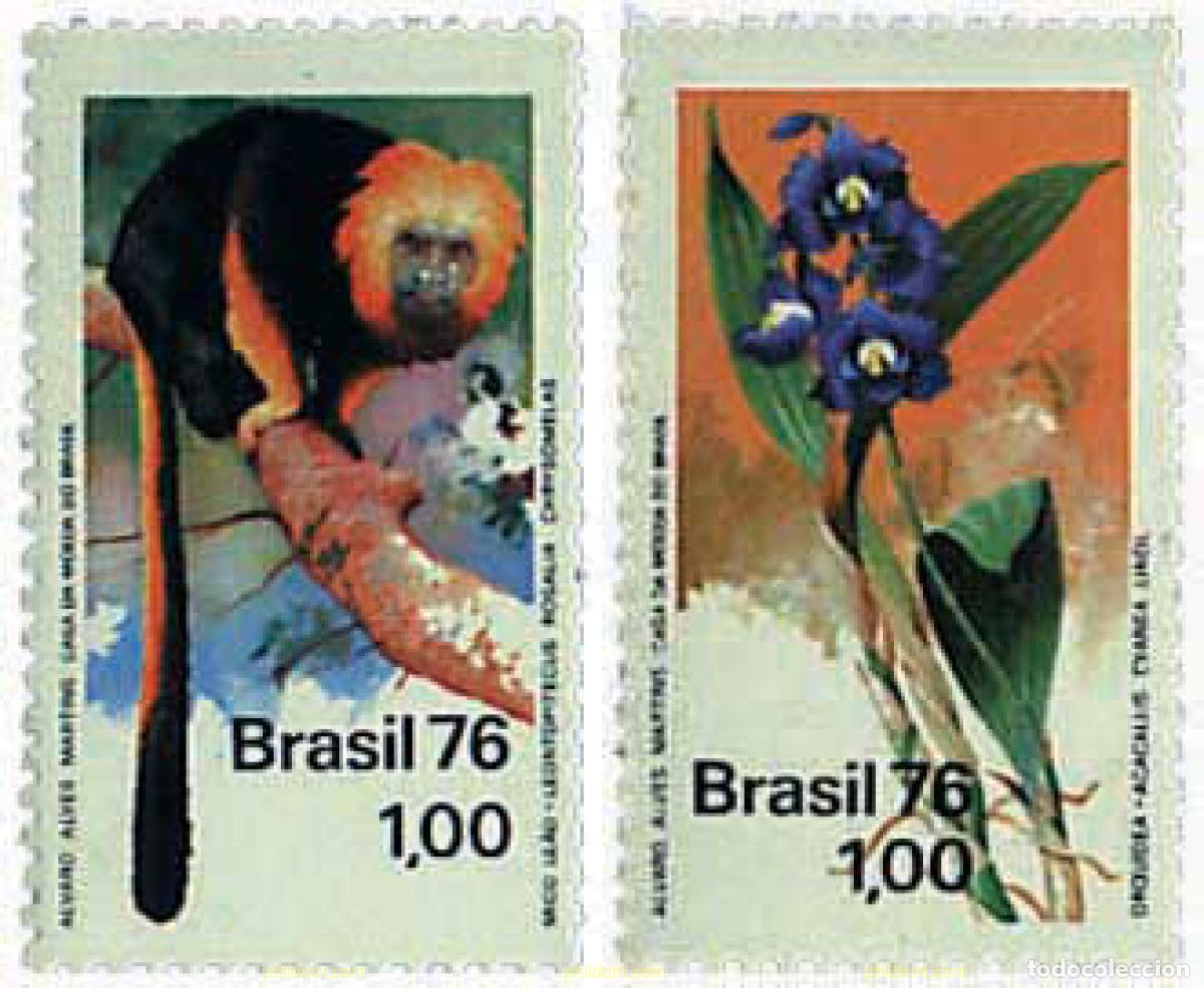 Stamps: 96496 MNH BRASIL 1976 PROTECCION DE LA NATURALEZA