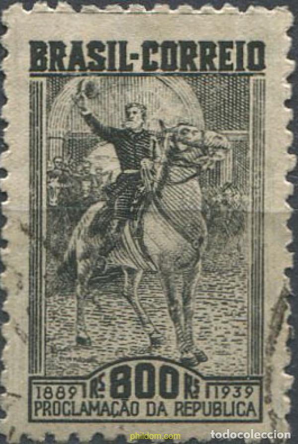 Sellos: 674846 USED BRASIL 1939 50 ANIVERSARIO DE LA PROCLAMACION DE LA REPUBLICA.