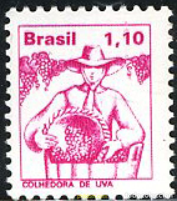 Sellos: 654832 MNH BRASIL 1977 TRABAJOS NACIONALES.