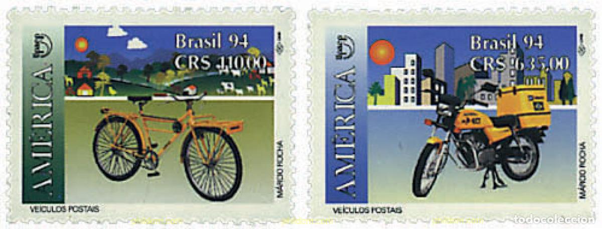 Sellos: 39564 MNH BRASIL 1994 AMERICA-UPAEP 1994 - TRANSPORTES POSTALES