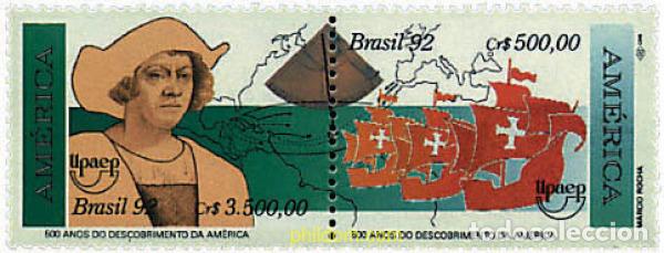 Sellos: 6906 MNH BRASIL 1992 AMERICA-UPAEP 1992 - V CENTENARIO DEL DESCUBRIMIENTO
