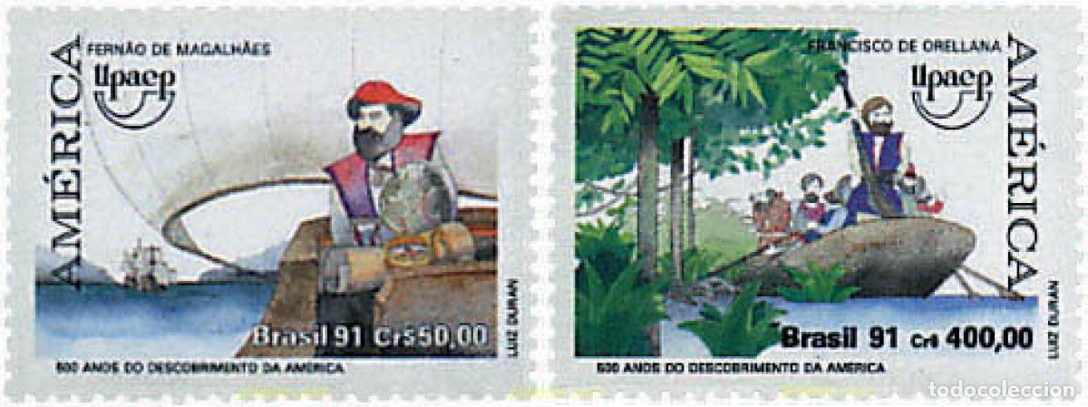 Sellos: 31009 MNH BRASIL 1991 AMERICA-UPAEP 1991 - VIAJES DEL DESCUBRIMIENTO
