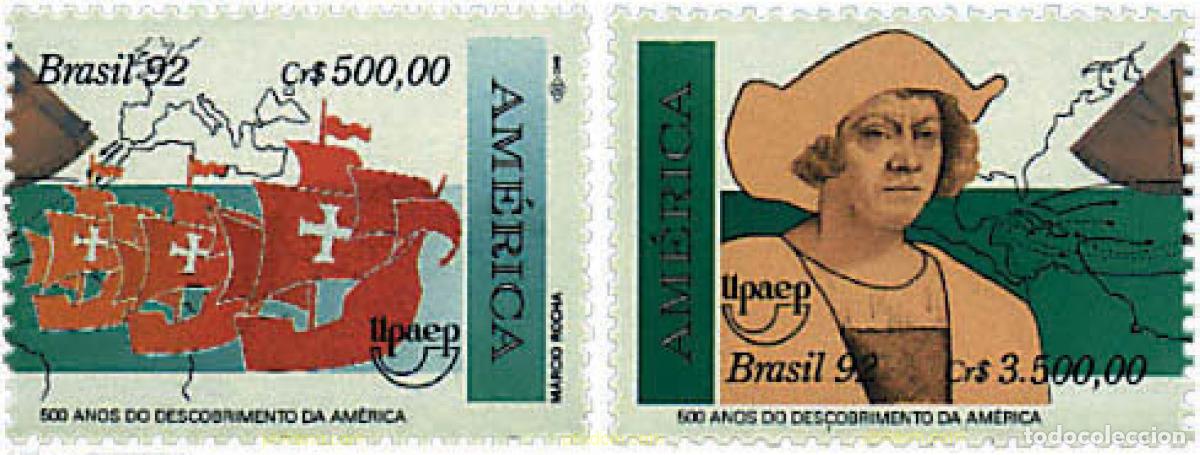 Sellos: 75656 MNH BRASIL 1992 AMERICA-UPAEP 1992 - V CENTENARIO DEL DESCUBRIMIENTO