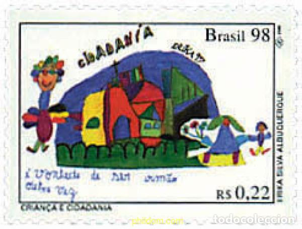 Sellos: 81743 MNH BRASIL 1998 CONCURSO INFANTIL. DIBUJOS DE SELLOS