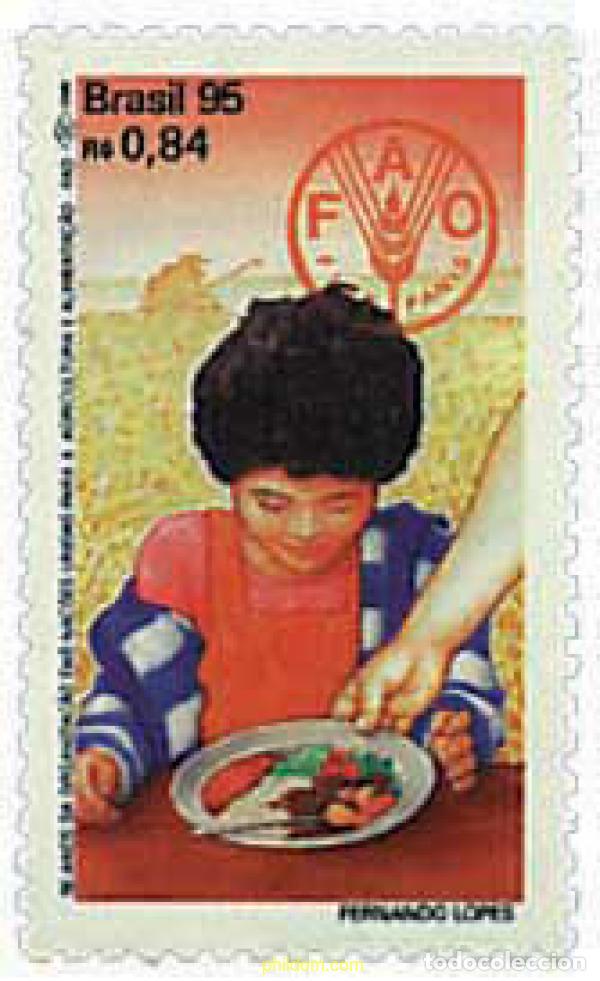 Sellos: 33845 MNH BRASIL 1995 50 ANIVERSARIO DE LA FAO (ORGANIZACION PARA LA ALIMENTACION Y LA AGRICULTURA)