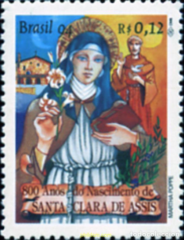 Stamps: 171815 MNH BRASIL 1994 800 ANIVERSARIO DEL NACIMIENTO DE SANTA CLARA DE ASISSE