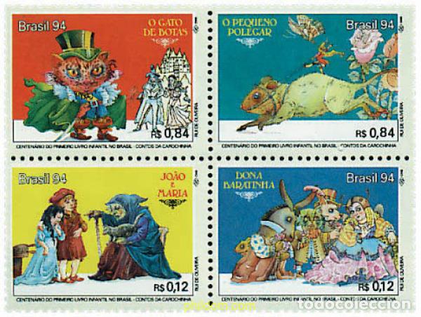 Stamps: 5966 MNH BRASIL 1994 CENTENARIO DE LA EDICION DEL PRIMER LIBRO BRASILE&Ntilde;O PARA NI&Ntilde;OS