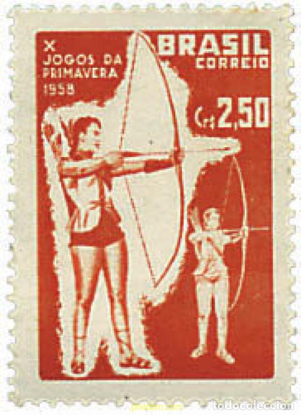 Briefmarken: 199918 HINGED BRASIL 1958 10 JUEGOS DE PRIMAVERA