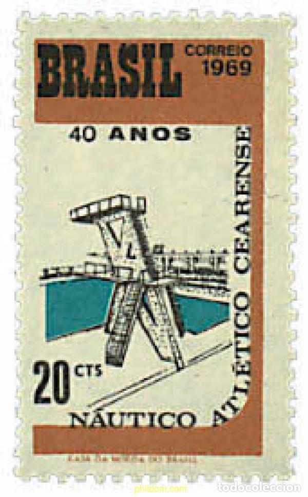 Sellos: 26472 MNH BRASIL 1969 40 ANIVERSARIO DEL CLUB NAUTICO Y ATLETICO DE CEARA.