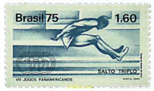 Sellos: 26477 MNH BRASIL 1975 7 JUEGOS DEPORTIVOS PANAMERiCANOS EN MEXICO