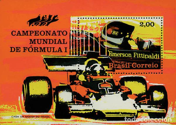 Sellos: 281124 HINGED BRASIL 1972 CAMPEONATOS DEL MUNDO DE FORMULA 1