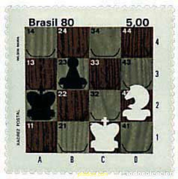 Sellos: 30486 MNH BRASIL 1980 AJEDREZ POR CORRESPONDENCIA