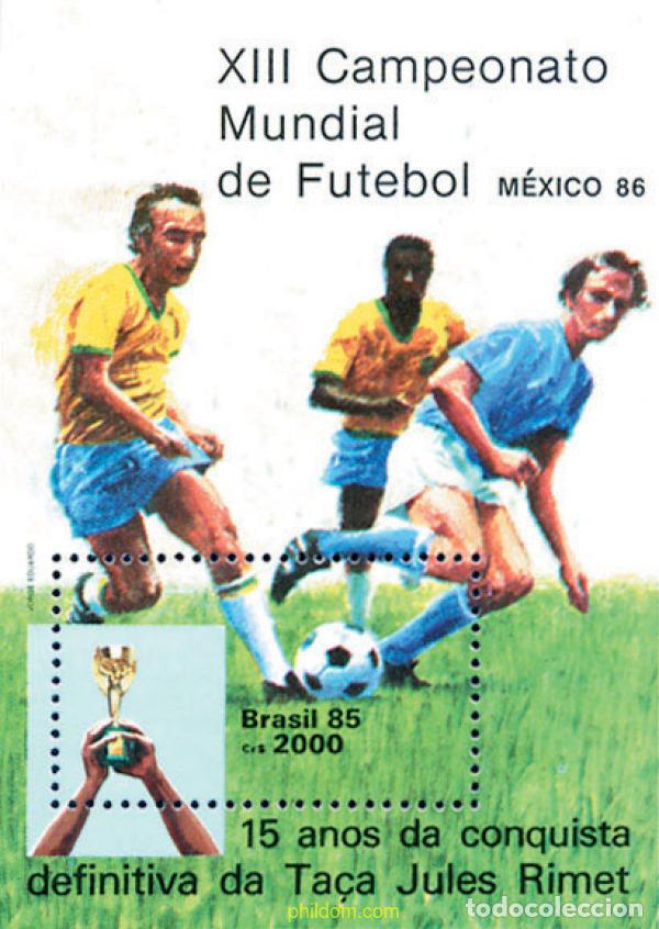 Sellos: 48954 MNH BRASIL 1985 COPA DEL MUNDO DE FUTBOL. MEXICO-86