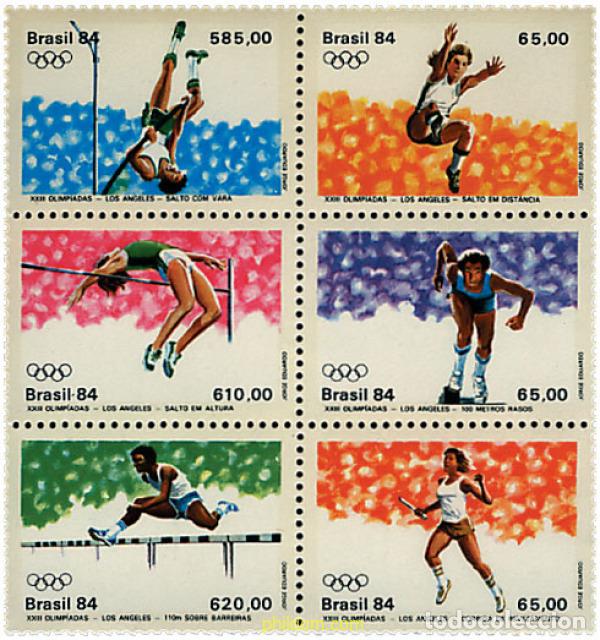 Sellos: 113750 MNH BRASIL 1984 23 JUEGOS OLIMPICOS VERANO LOS ANGELES 1984