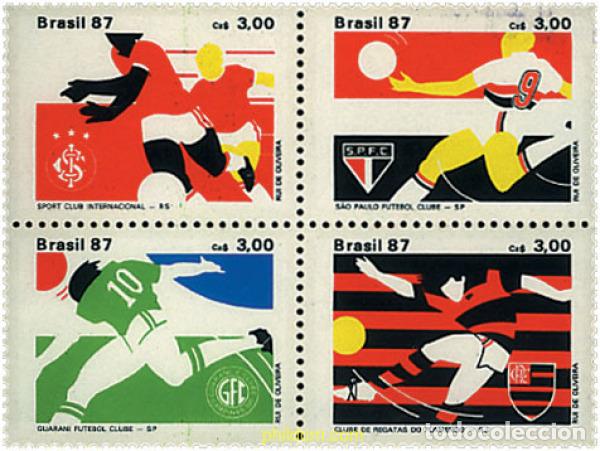 Sellos: 113806 MNH BRASIL 1987 COPA DE FUTBOL DEL BRASIL