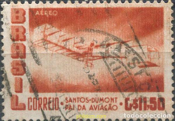 Sellos: 675665 USED BRASIL 1956 AVIACION PIONERA.
