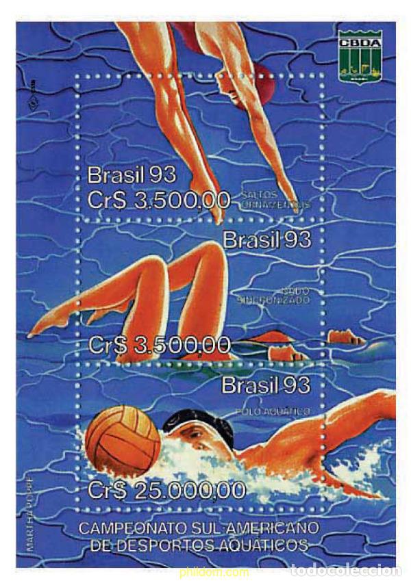 Sellos: 50289 MNH BRASIL 1993 CAMPEONATOS DE NATACION SUDAMERICANOS