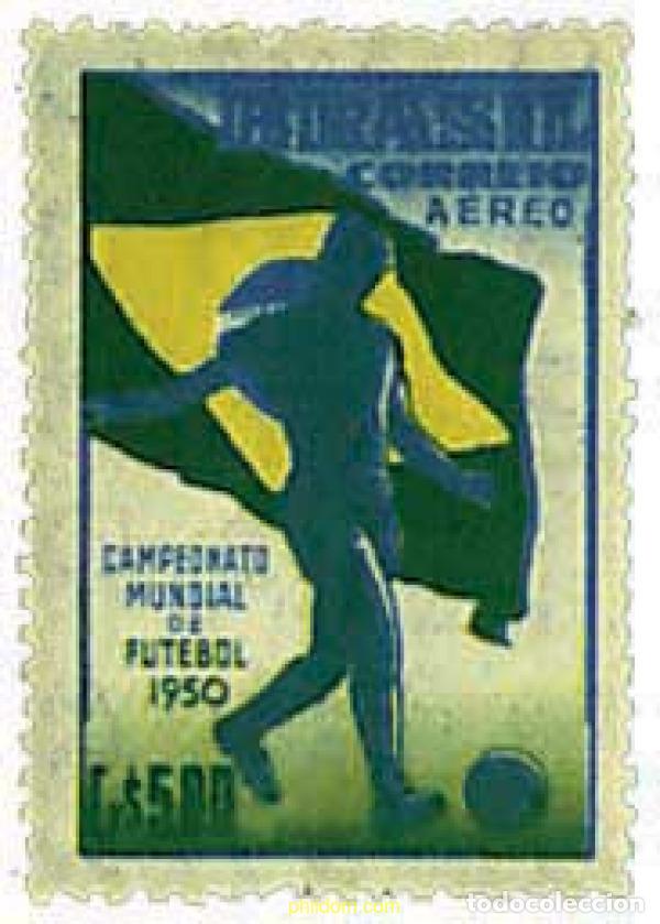 Sellos: 675660 HINGED BRASIL 1950 COPA DE FUTBOL DEL BRASIL