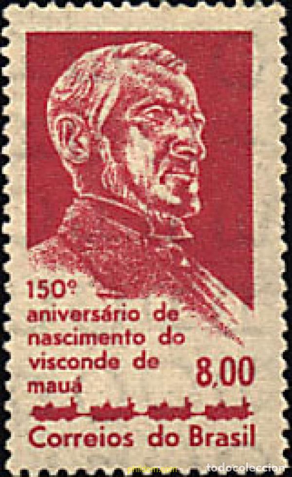 Sellos: 57771 MNH BRASIL 1963 150 ANIVERSARIO DEL NACIMIENTO DEL VIZCONDE DE MAUA