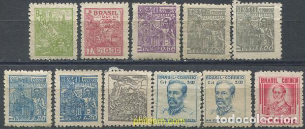Sellos: 674898 HINGED BRASIL 1946 SERIE BASICA