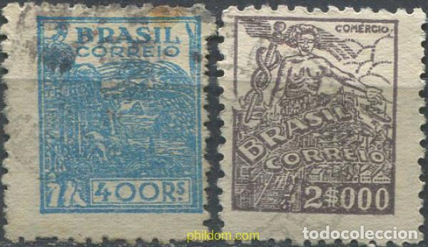 Sellos: 674876 USED BRASIL 1941 SERIE BASICA