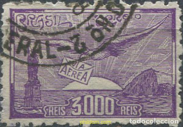Sellos: 675512 USED BRASIL 1930 INAUGURACION DE LA LINEA A NUEVA YORK
