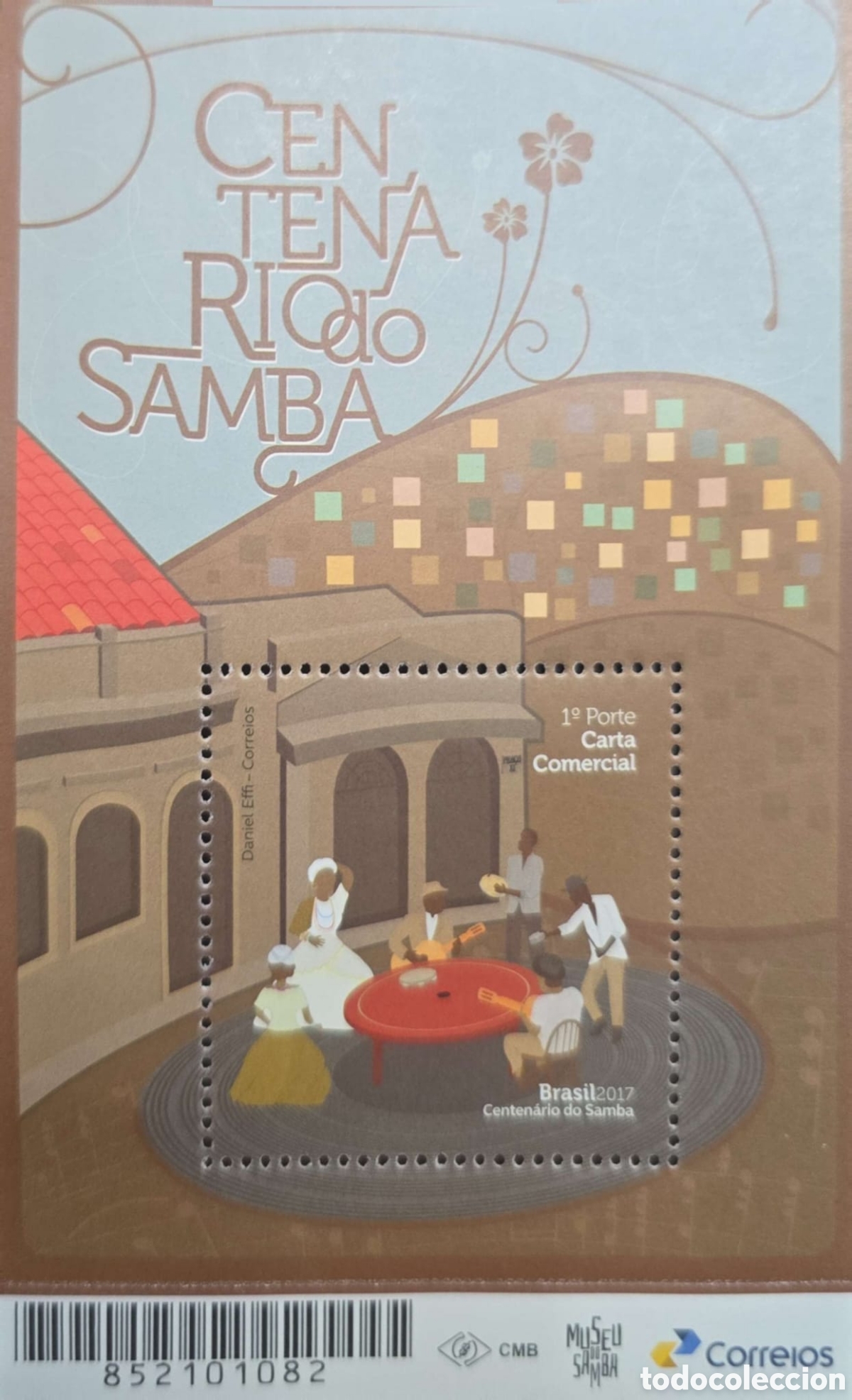 Sellos: CA)Brazil &middot; 2017 &middot; Centenary of Samba &middot; Commemorative stamp inscribed &ldquo;Brasil 2017 Centen&aacute;rio do Sam