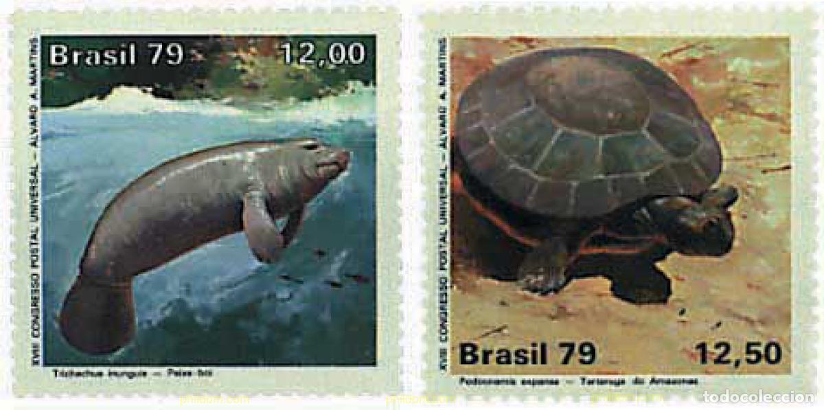 Sellos: 340364 MNH BRASIL 1979 PROTECCION DE LA NATURALEZA Y 18&ordm; CONGRESO POSTAL UNIVERSAL