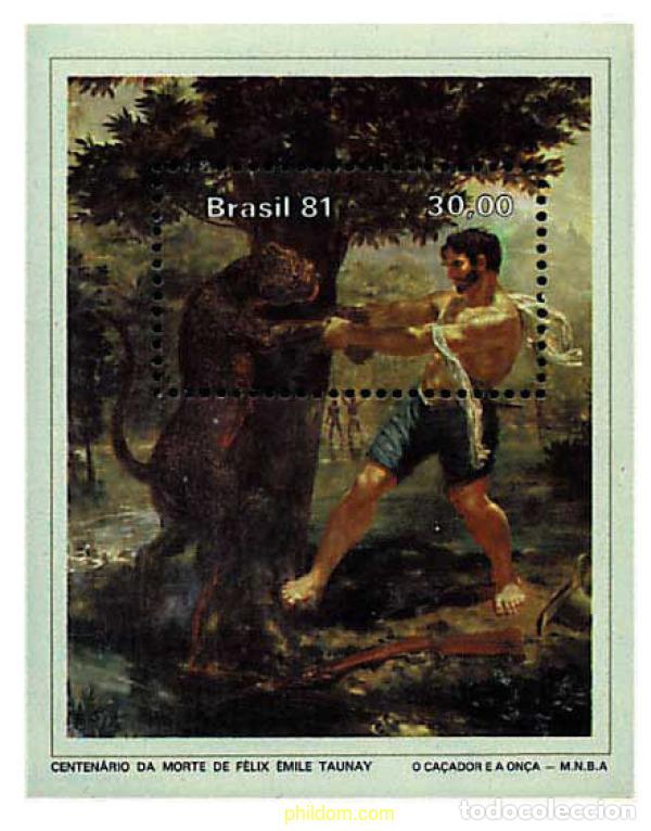 Sellos: 39508 MNH BRASIL 1981 100 ANIVERSARIO DE LA MUERTE DEL PINTOR TAUNAY