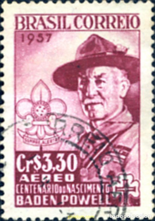 Sellos: 273564 USED BRASIL 1957 CENTENARIO DEL NACIMIENTO DE LORD BADEN-POWELL