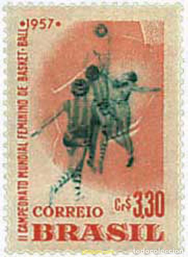 Sellos: 54745 MNH BRASIL 1957 2 CAMPEONATO DEL MUNDO DE BALONCESTO FEMENINO