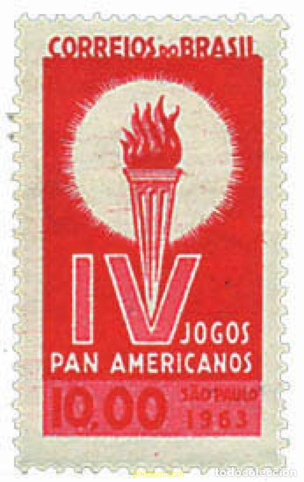Sellos: 26468 MNH BRASIL 1963 4 JUEGOS PANAMERICANOS EN SAO PAULO.
