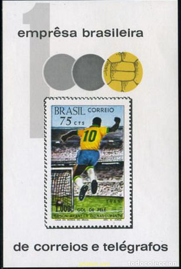 Sellos: 98725 MNH BRASIL 1970 GOL NUMERO 1000 DE &rdquo;PELE&rdquo;.