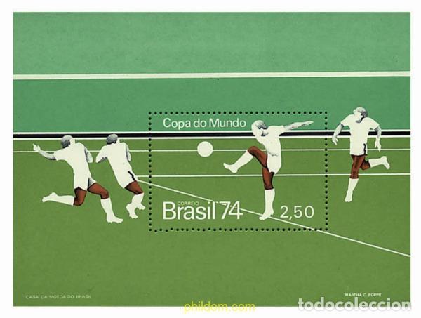 Sellos: 39503 MNH BRASIL 1974 COPA DEL MUNDO DE FUTBOL. ALEMANIA-74