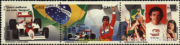Sellos: 6544 MNH BRASIL 1994 HOMENAJE A AYRTON SENNA