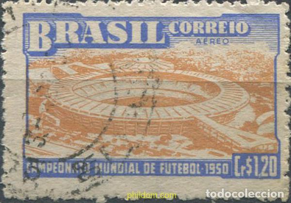 Sellos: 675658 USED BRASIL 1950 COPA DE FUTBOL DEL BRASIL