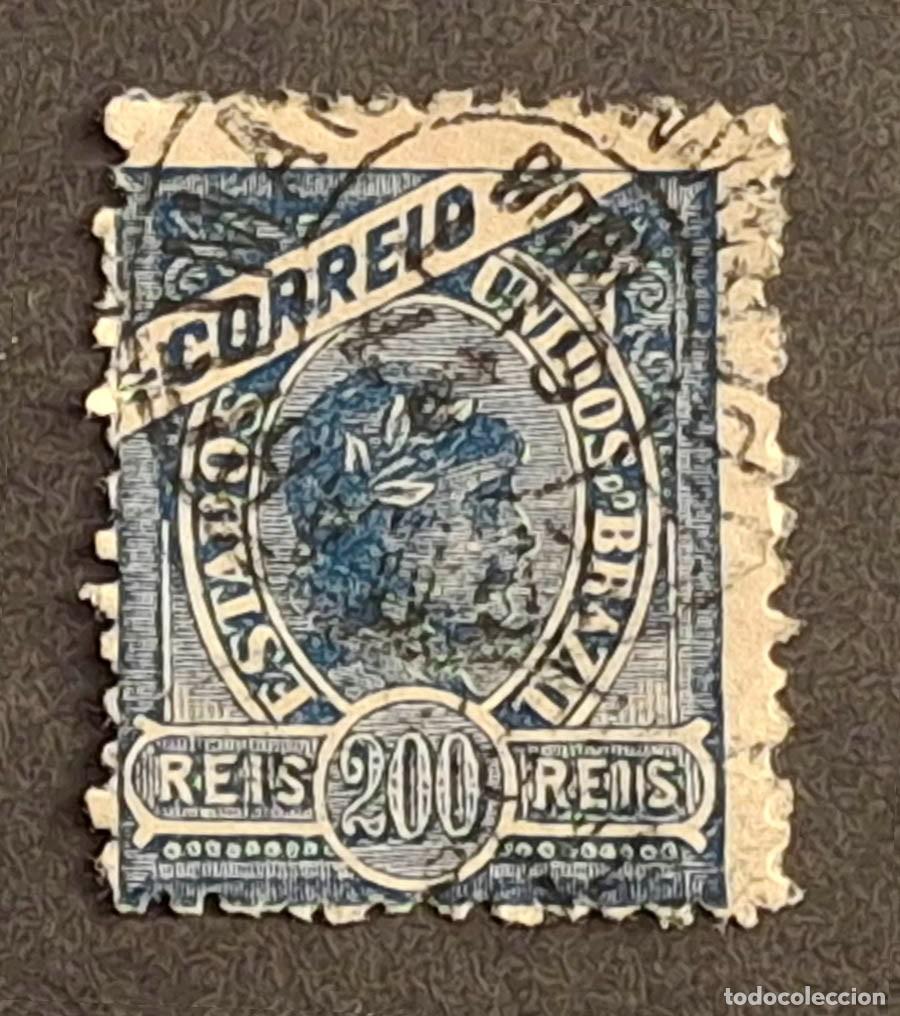 Sellos: 1900, Brasil 200 R&eacute;is de la serie Cabeza de la Libertad
