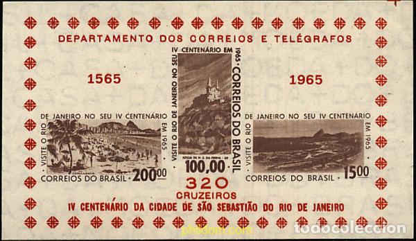 Sellos: 609829 MNH BRASIL 1965 4 CENTENARIO DE RIO DE JANEIRO