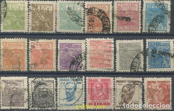 Sellos: 674895 USED BRASIL 1946 SERIE BASICA