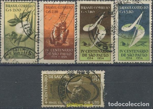 Sellos: 675041 USED BRASIL 1953 4 CENTENARIO DE LA CIUDAD DE SAO PAULO
