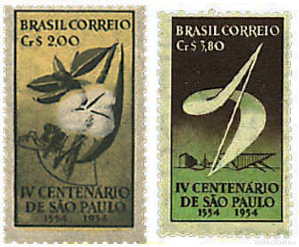 Sellos: 675042 HINGED BRASIL 1953 4 CENTENARIO DE LA CIUDAD DE SAO PAULO