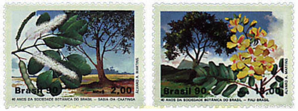 Sellos: 96165 MNH BRASIL 1990 400 ANIVERSARIO DE LA SOCIEDAD BOTANICA BRASILE&Ntilde;A