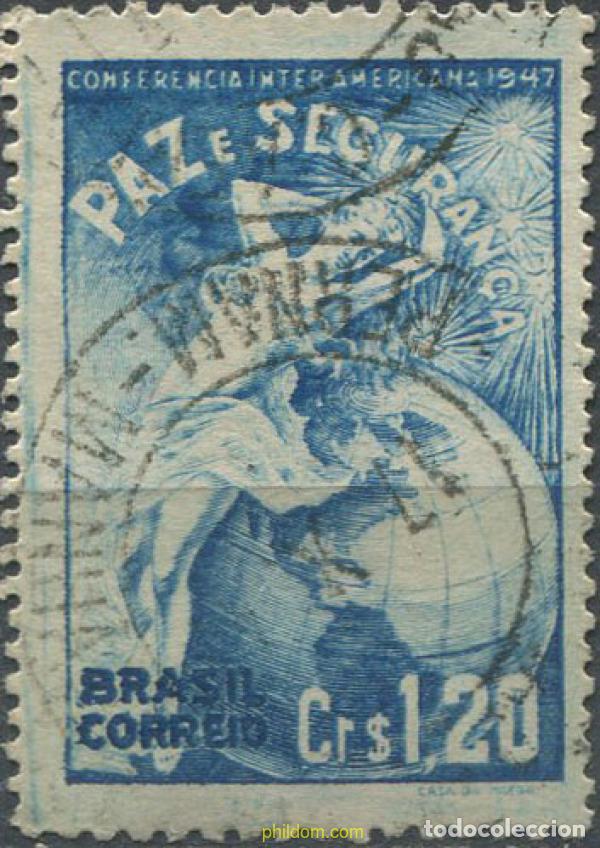 Sellos: 676031 USED BRASIL 1947 CONFERENCIA INTERNACIONAL PARA LA DEFENSA DEL HEMISFERIO EN RIO DE JANEIRO