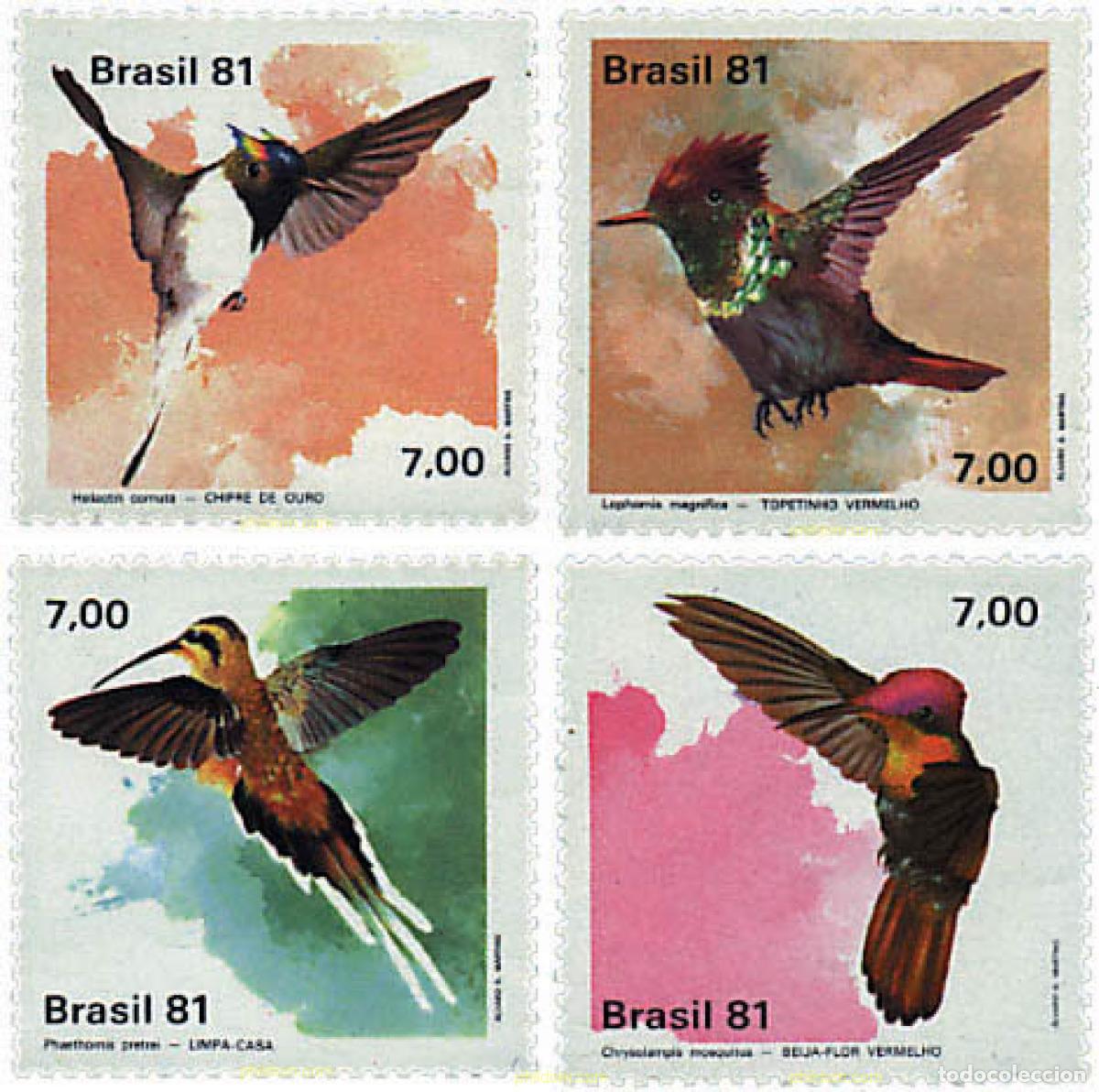 Sellos: 36499 MNH BRASIL 1981 COLIBRIS