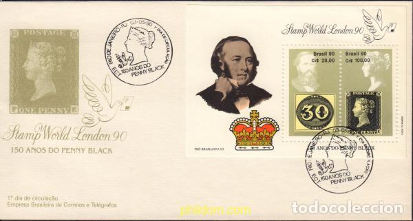 Sellos: 372369 MNH BRASIL 1990 LONDON 90. EXPOSICION FILATELICA INTERNACIONAL