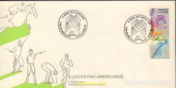 Sellos: 401845 MNH BRASIL 1987 10 JUEGOS DEPORTIVOS PANAMERICANOS