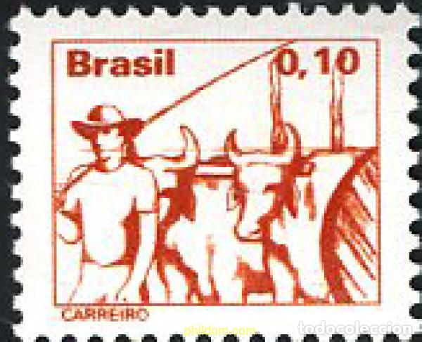 Sellos: 654831 MNH BRASIL 1977 TRABAJOS NACIONALES.